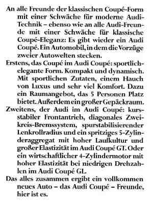 die Innenseite des Prospektes, Januar 1982