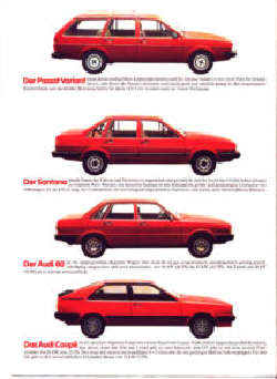 Passat Variant, Santana, Audi 80, Audi Coupé